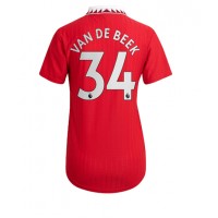 Manchester United Donny van de Beek #34 Fotballklær Hjemmedrakt Dame 2022-23 Kortermet